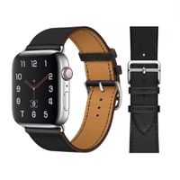CORREA DE CUERO PARA Applewatch 38-40-41mm Negro