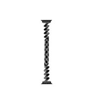 Correa de acero inoxidable para apple watch Zigzag 42-44-45-49mm Negro