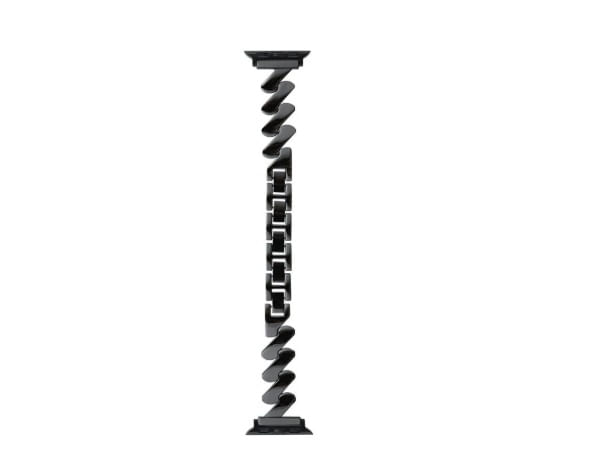 Correa de acero inoxidable para apple watch Zigzag 42-44-45-49mm Negro