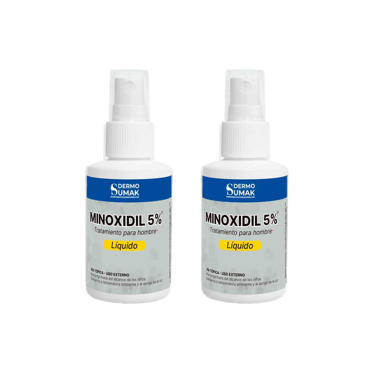 2 Locion Minoxidil 5% 60ml Dermo Sumak
