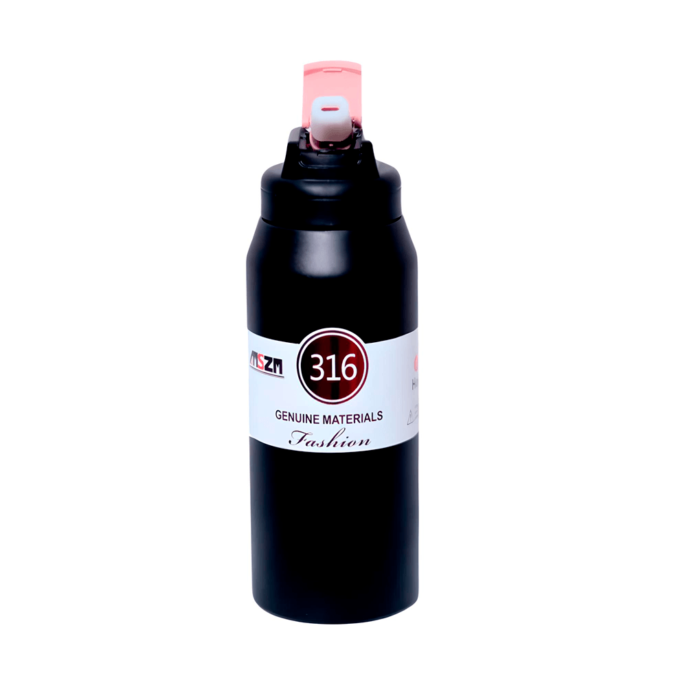 Termo de Acero Inoxidable con Pico y Asa Portable Negro