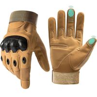 Guantes Táctico Militar de Dedo Completo para Moto, Gym, Ciclismo, etc Camel Talla XL