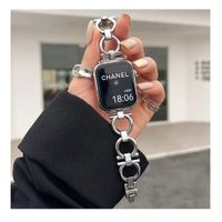 Correa Para Applewatch y Watch Acero Chanel 42-44-45-49mm Plata