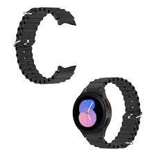 CORREA SILICONA CORRUGADA PARA SAMSUNG WATCH 4-5-5 PRO-6 NEGRO