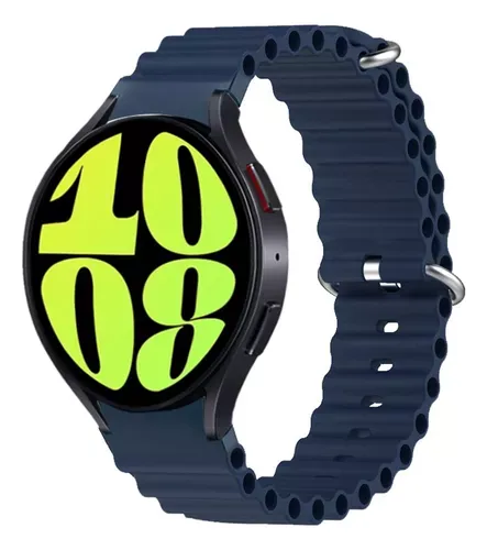 CORREA SILICONA CORRUGADA PARA SAMSUNG WATCH 4-5-5 PRO-6 AZUL