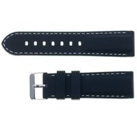 CORREA SILICONA COSIDA PARA SMARTWATCH 22MM NEGRO