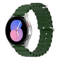 CORREA SILICONA CORRUGADA PARA SMARTWATCH 22MM VERDE