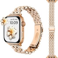 Correa Para Applewatch Y Watch Acero Rice  42-44-45-49mm Oro Rosa