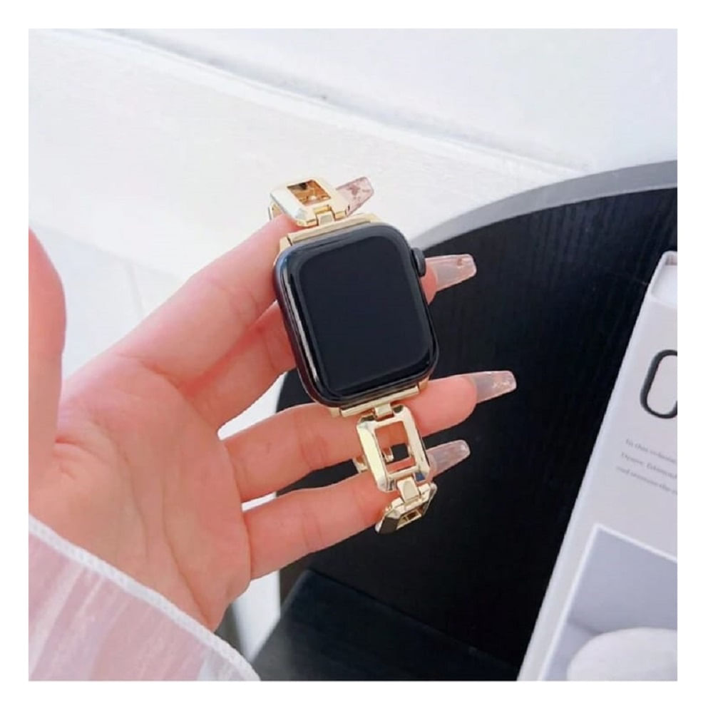 Correa de acero inoxidable apple watch Chic steel Dorado 42-44-45-49mm