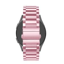 CORREA DE ESLABONES ACERO INOX PARA SMARTWATCH 20MM ROSADO