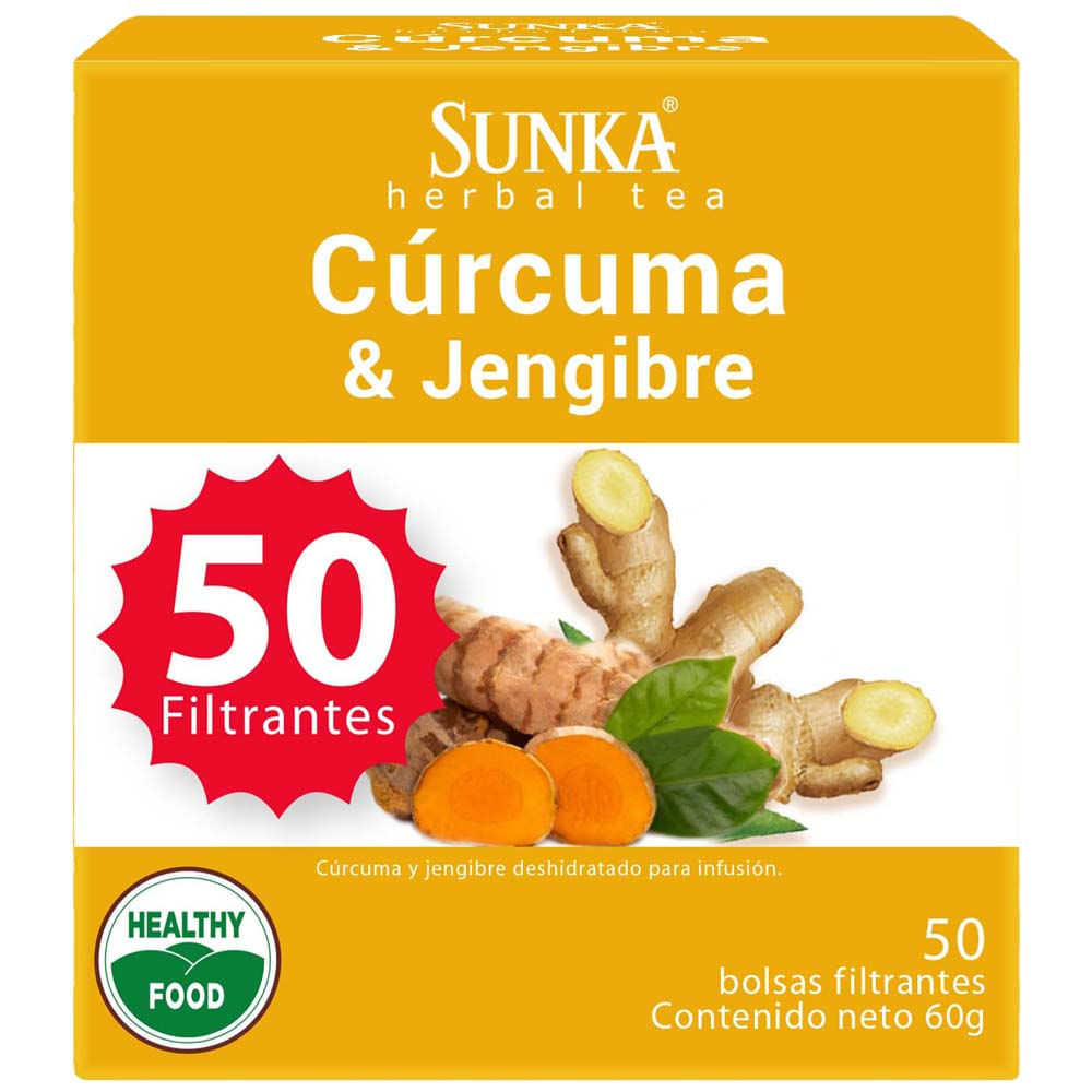 Filtrantes SUNKA Cúrcuma y Jengibre Caja 20un