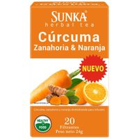 Filtrantes SUNKA Cúrcuma, Zanahoria y Naranja Caja 20un