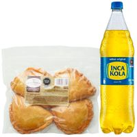 Pack Empanada de Carne Paquete 4un + Gaseosa INCA KOLA Botella 1.5L