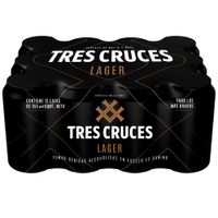 Cerveza TRES CRUCES Lager Lata 355ml Paquete 12un