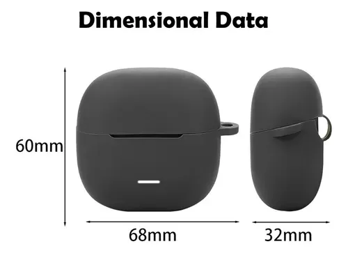 Funda Estuche Case de silicona para Xiaomi Buds 6 Play Negro
