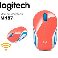 MOUSE LOGITECH M187 INALAMBRICO MINI ULTRAPORTATIL - CORAL