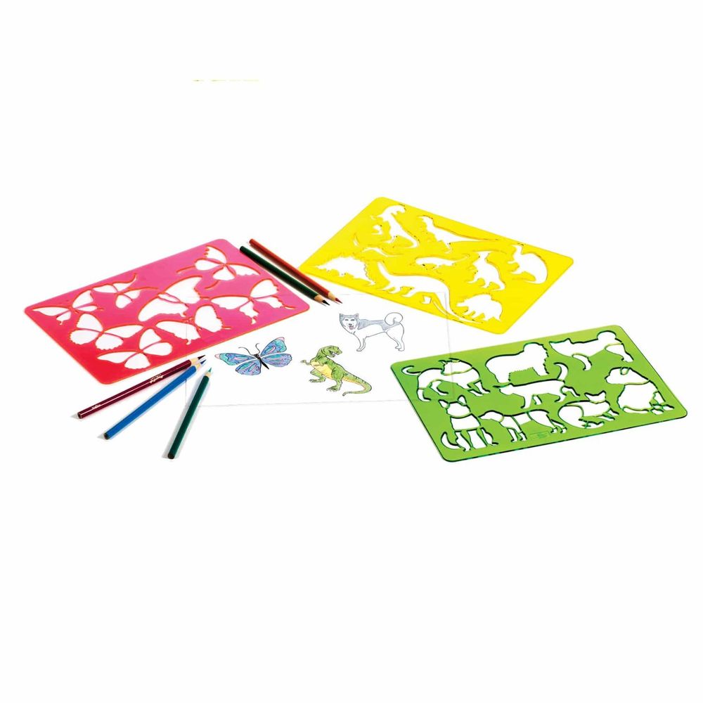 Set De 06 Plantillas Para Dibujar Schylling