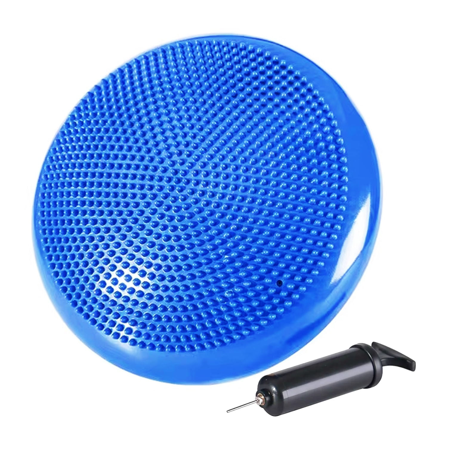 DISCO DE EQUILIBRIO CON INFLADOR PILATES YOGA FITNESS AZUL