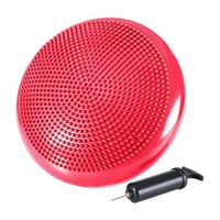 DISCO DE EQUILIBRIO CON INFLADOR PILATES YOGA FITNESS ROJO