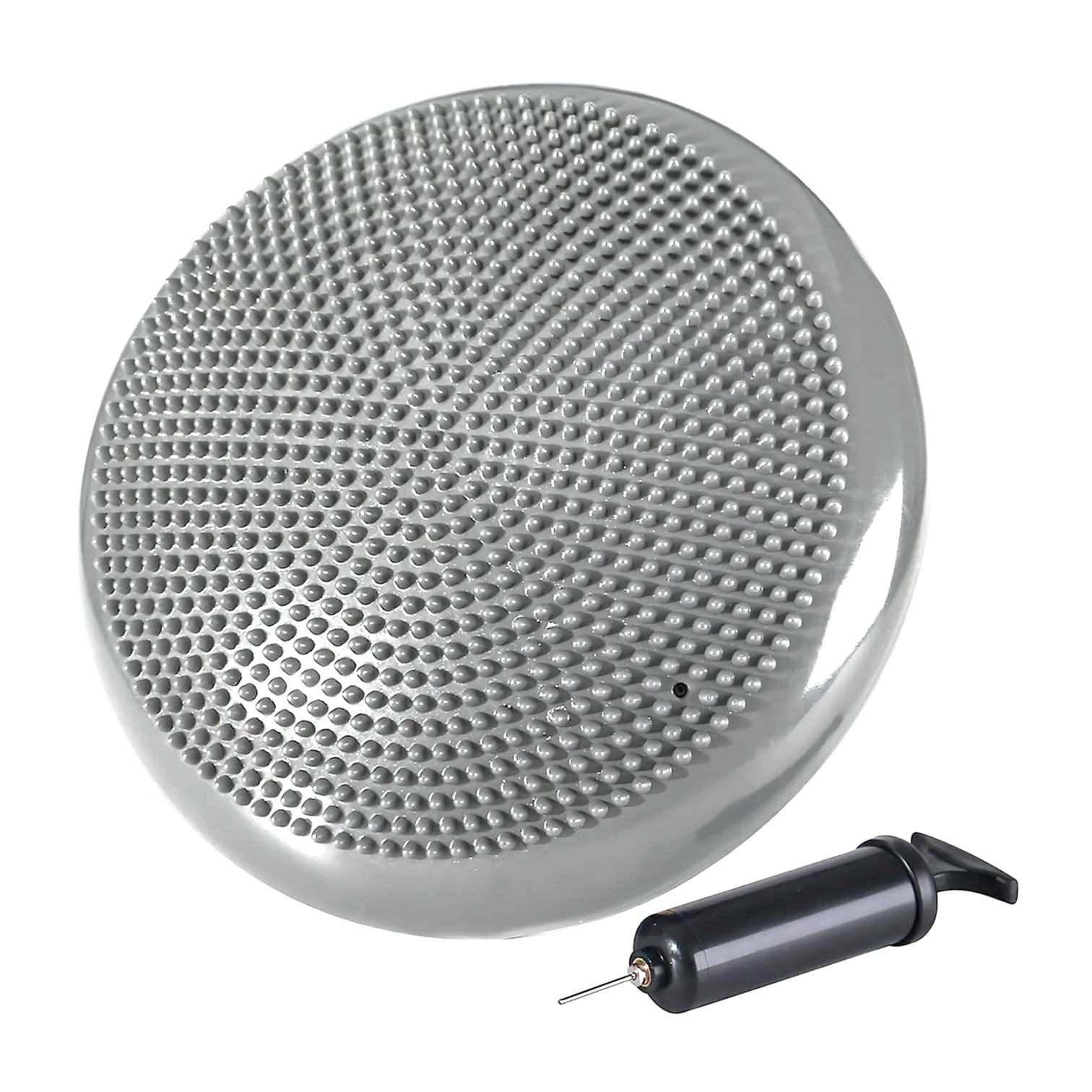 DISCO DE EQUILIBRIO CON INFLADOR PILATES YOGA FITNESS PLOMO