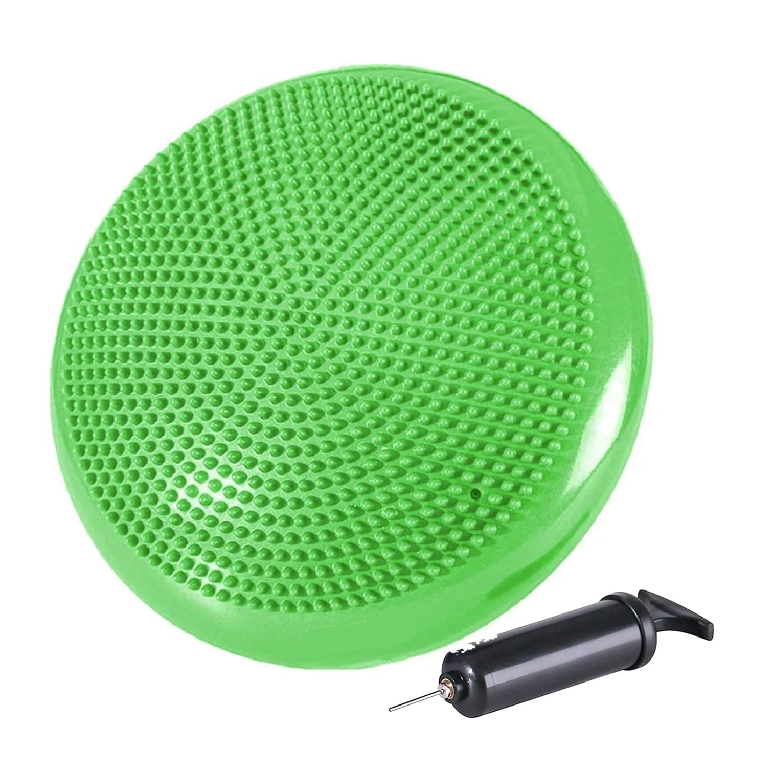 DISCO DE EQUILIBRIO CON INFLADOR PILATES YOGA FITNESS VERDE