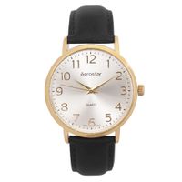 Reloj Analógico Aerostar Essential Man Ae20005Lgb Hombre Negro