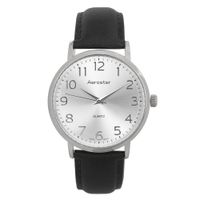 Reloj Analógico Aerostar Essential Man Ae20005Lbk Hombre Negro