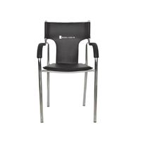 Silla de Oficina Clásica Ipanema Cromada color Negro TU MESITA