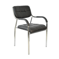 Silla de Oficina Ergonomica Indira Cromada color Negro TU MESITA