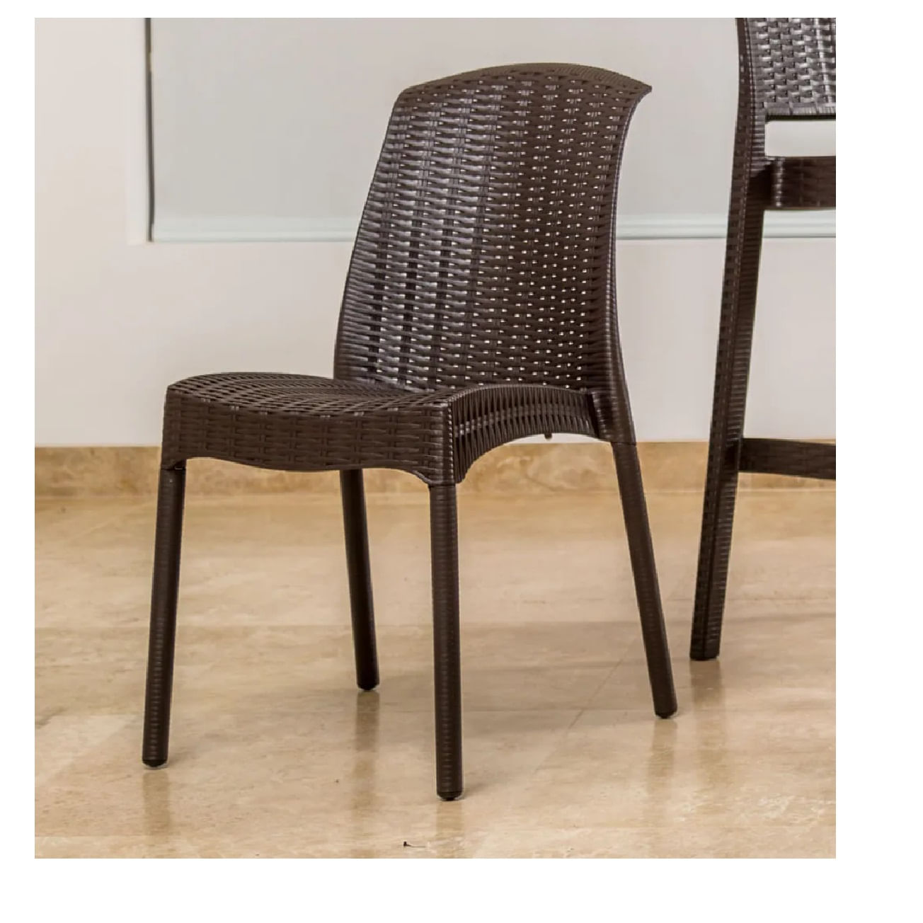 Silla Clásica estilo Ratán Yoli color Marrón TU MESITA Sin brazos