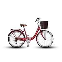 BICICLETA DE PASEO JAFI SELENE 7V ARO 26 ROJO