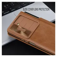 Case Nillkin Qin Pro Leather para Samsung ZFOLD 5 Camel