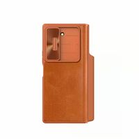 Case Nillkin Qin Pro Leather para Samsung ZFOLD 6 Camel
