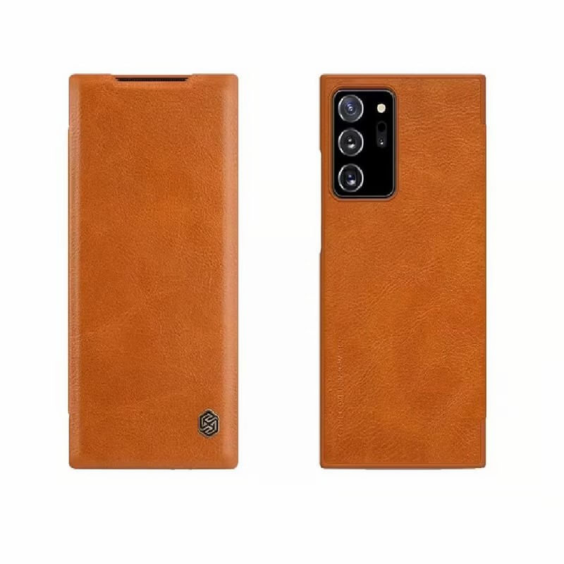 Case Nillkin Qin Pro Leather para Samsung Note 10 Plus Camel