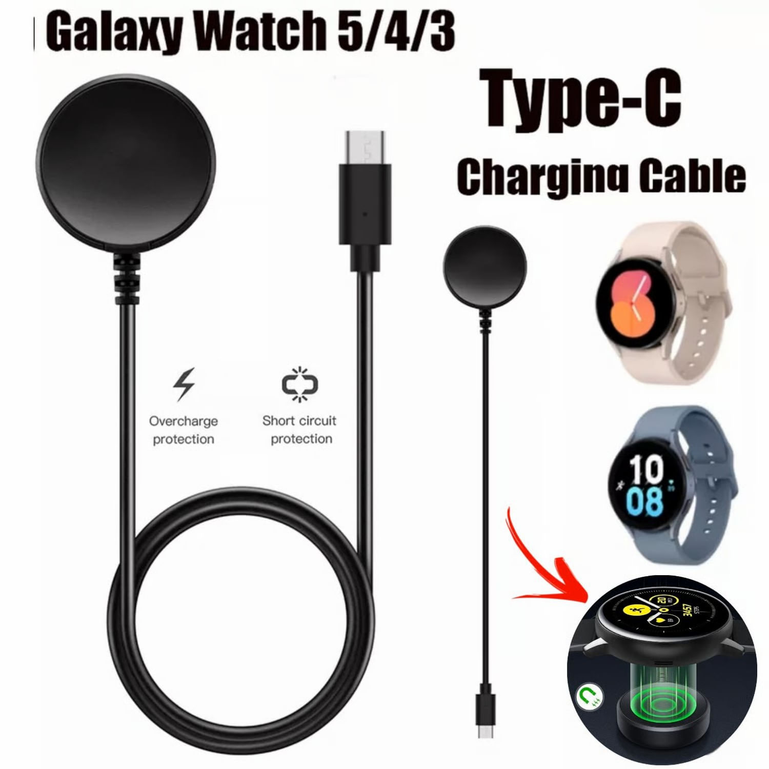 Cargador para Samsung Watch 3 - 4 - 5 - 5 PRO