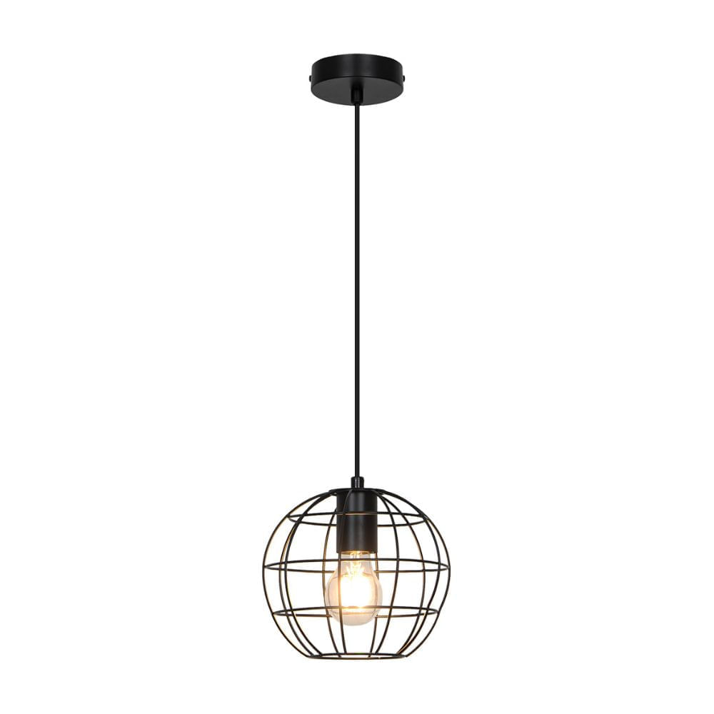 Lámpara Colgante Trendy Orange Esfera E27 Negro