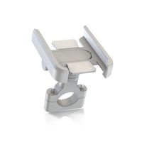 Holder Soporte para Moto Bicicleta Manillar Fuerte de Aluminio Plateado