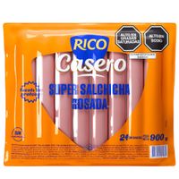Súper Salchicha Rosada RICO CASERO Paquete 900g