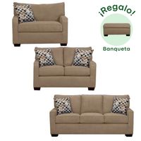 Juego De Sala Reims - Beige Oscuro