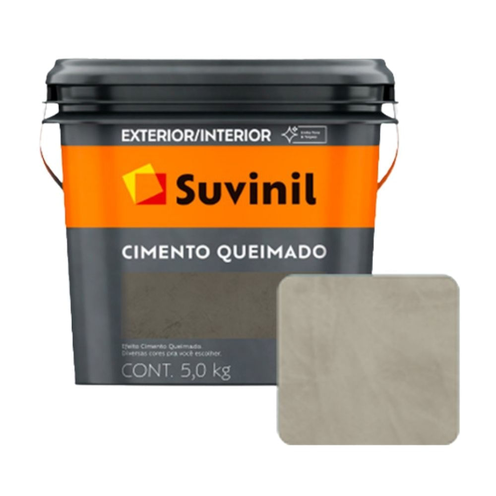 Pintura Cemento Quemado Suvinil Día de lluvia 5kg