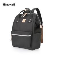 Himawari - Mochila H1084-6 escolar o de viaje porta Laptop - Negro