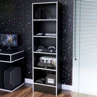 Estante Gamer NR 01 177x52cm Negro/ Blanco
