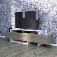 Mesa de TV Porto Alegre 55"" 2 Puertas Movenda Blanco con Gales