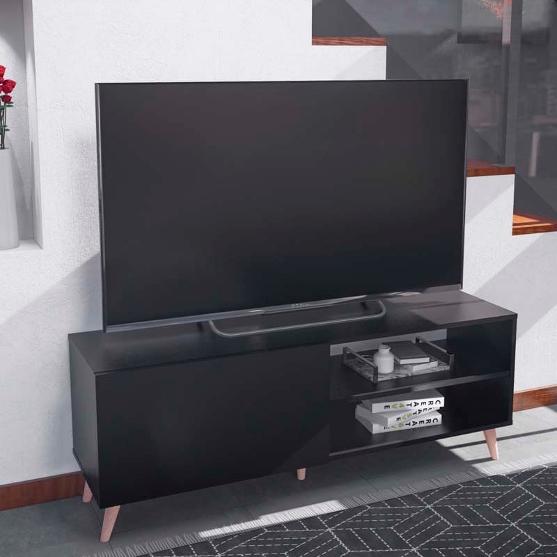 Mesa de TV Harmonia 65"" 1 puerta Movenda Negro