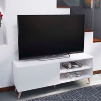 Mesa de TV Harmonia 65"" 1 puerta Movenda Blanco