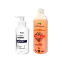 SHAMPOO SIN SAL KETOZINC 350ML+ SHAMPOO ANTIRESIDUO 1LT