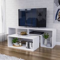 Mesa de TV Extensible Guaiba 65"" Movenda Blanco