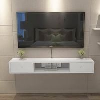 Mesa de TV Cambara 50"" Movenda Blanco Jalador Circular