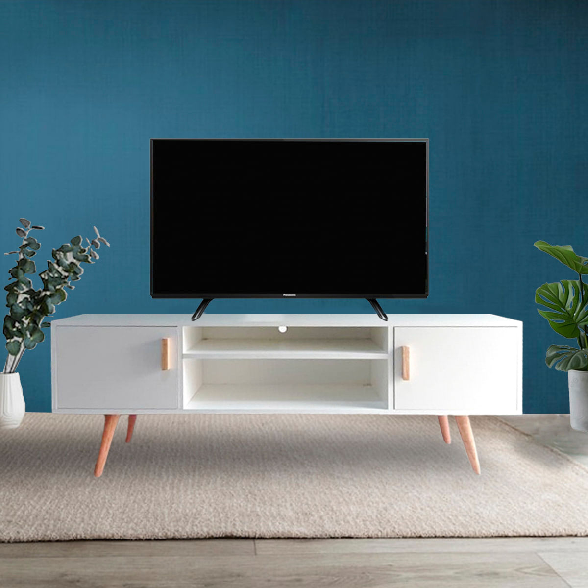Mesa de TV Torres 50"" Movenda Blanco