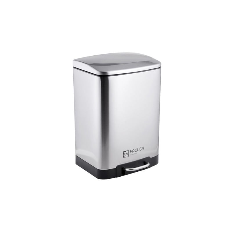 Papelera 3Lt Inox Facusa con Pedal – Acero Inoxidable, Higiénica y Moderna (JYA)